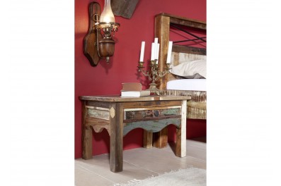 SPIRIT nočný stolík #44 lakované staré indické drevo