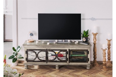 HERMITAGE TV-tábla mango 150x45x55 szürke, lakkozott  