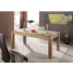 Sheesham jedálenský stôl 160x90, s rozšírujúcimi doskami NATURE GREY #304