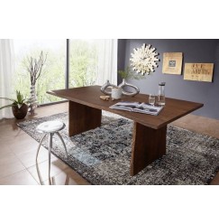 WOODLAND Étkezőasztal – standard 180x100 cm, sötétbarna, akác