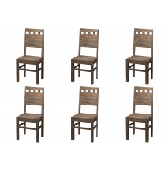 GREY WOOD szék, 6 szett, indiai paliszander