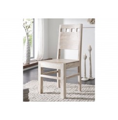 NATURE WHITE stolička #120 lakovaný agátový nábytok