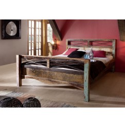 SPIRIT posteľ #45 - 140x200cm lakované staré indické drevo